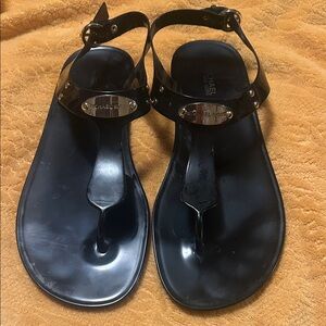 Michael Kors Black Patent Sandals